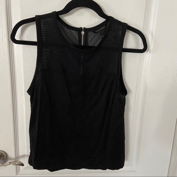 Black High neck Mesh Banana Republic Top - Picture 1 of 4